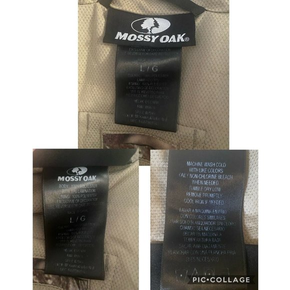 Men's Large Mossy Oak Full Zip Hooded - Picture 4 of 12